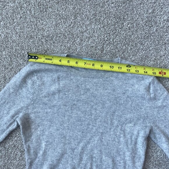 Antonio Melani Light Gray Vera Poet Ruffle Cuff 100% Cashmere Sweater - Picture 6 of 10